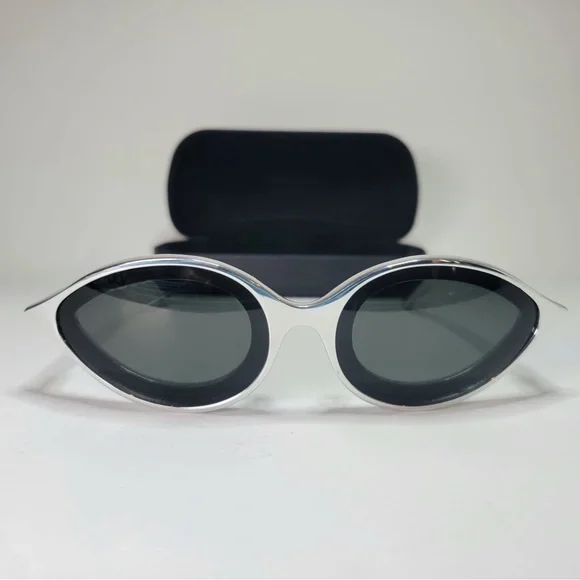 Calvin Klein 205W39NYC, Aluminum Oval Sunglasses ($350 OBO)